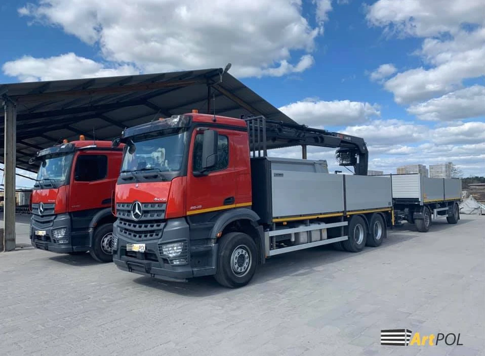 transport materiałów budowlanych