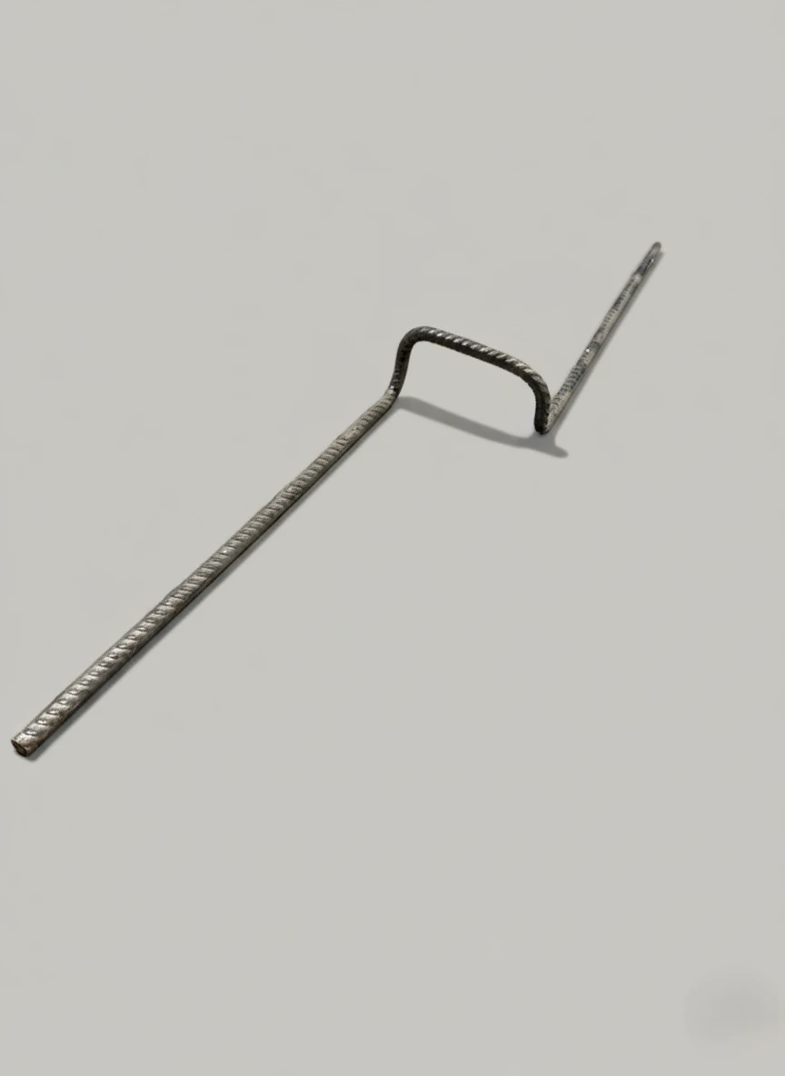 Strzemiona i figury ze stalowego pręta zbrojeniowego na białym tle