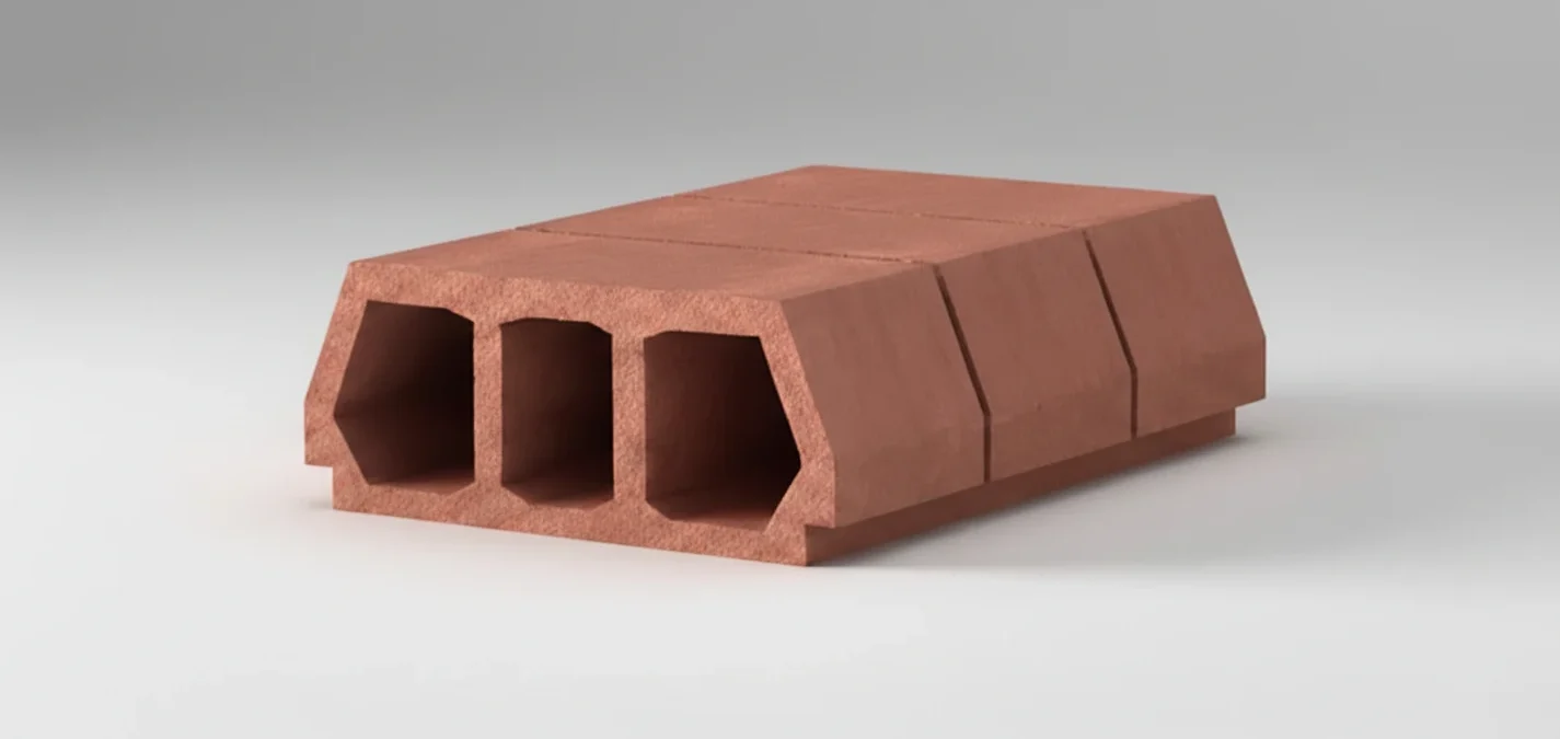 Czerwony trójkomorowy pustak stropowy – Pustaki do stropów